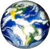Globe White Background